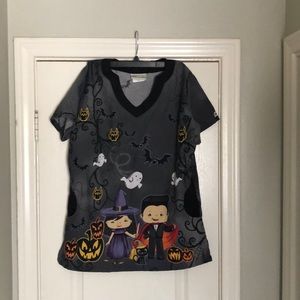 UA scrubs small Halloween scrub top